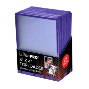 Ultra PRO Toploader 3x4" 25ct Ultra Clear Purple Border