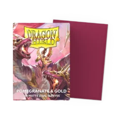 Dragon Shield - Matte Dual Sleeves - Standard Size - Pomegranate & Gold
