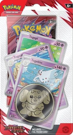 Pokémon TCG: Scarlet & Violet—Destined Rivals Premium Checklane Blister (1 Booster Pack, 3 Promo Cards & A Coin)