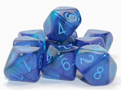 Gemini Blue-Blue/light blue Luminary Set of 10 d10s