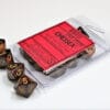Chessex Scarab Blue Blood/Gold Set of Ten D10 Dice