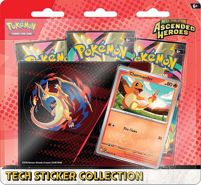 Pokémon TCG: Mega Evolution - Ascended Heroes Enhanced Tech Sticker Collection Charmander